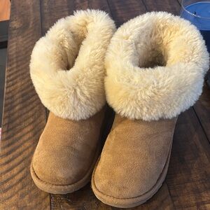 UGG Kids Brown Boots with Cream Lining
